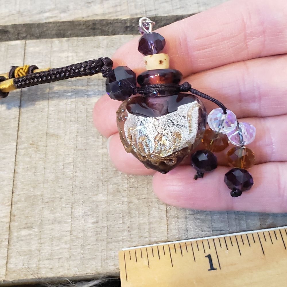 PURPLE Glass Bottle Beaded Necklace - Picture 6 of 6